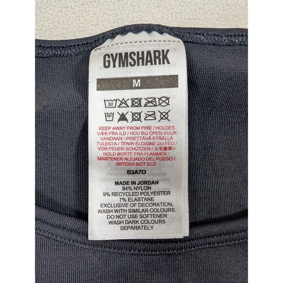 Gymshark Sweat Seamless Midi Tank Size Medium Black Top Gym Yoga Activewear - Picture 5 of 7